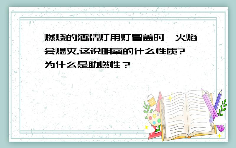 燃烧的酒精灯用灯冒盖时,火焰会熄灭.这说明氧的什么性质?为什么是助燃性？