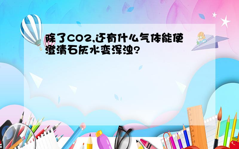 除了CO2,还有什么气体能使澄清石灰水变浑浊?