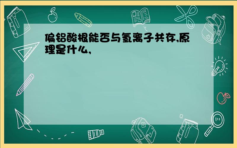 偏铝酸根能否与氢离子共存,原理是什么,