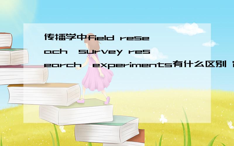 传播学中field reseach,survey research,experiments有什么区别 它们分别是定性研究还是定量研究case study 是定性还是定量啊 查了好久