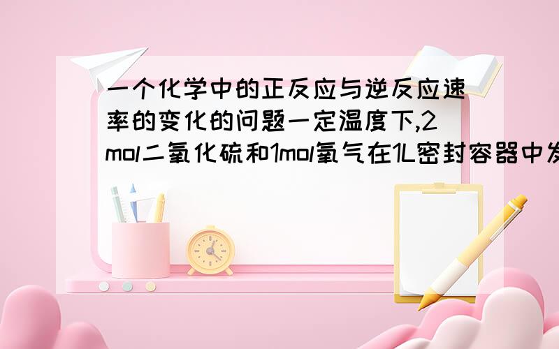 一个化学中的正反应与逆反应速率的变化的问题一定温度下,2mol二氧化硫和1mol氧气在1L密封容器中发生可逆反应2SO2+O2生成2SO3.5min后达到平衡状态.问5min后,向容器中充入1molO2（充入的O相对原子