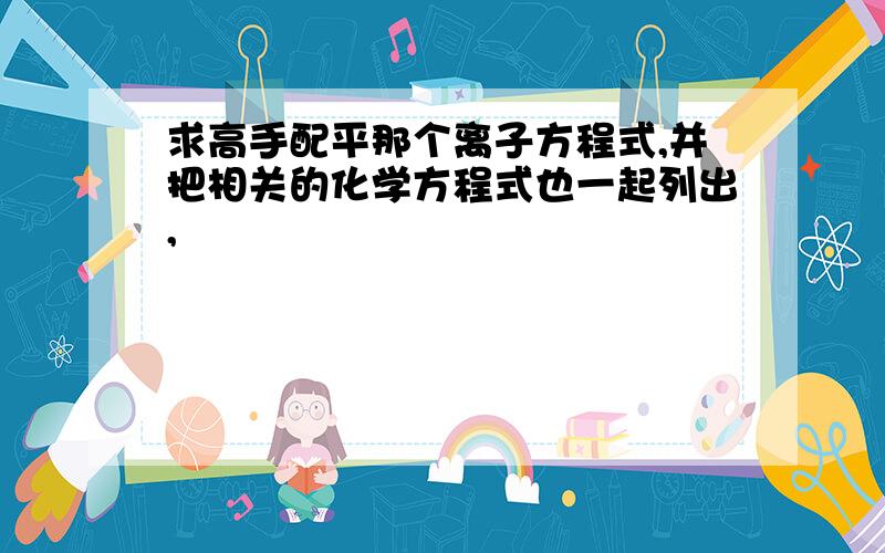 求高手配平那个离子方程式,并把相关的化学方程式也一起列出,