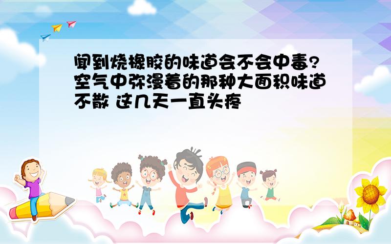 闻到烧橡胶的味道会不会中毒?空气中弥漫着的那种大面积味道不散 这几天一直头疼