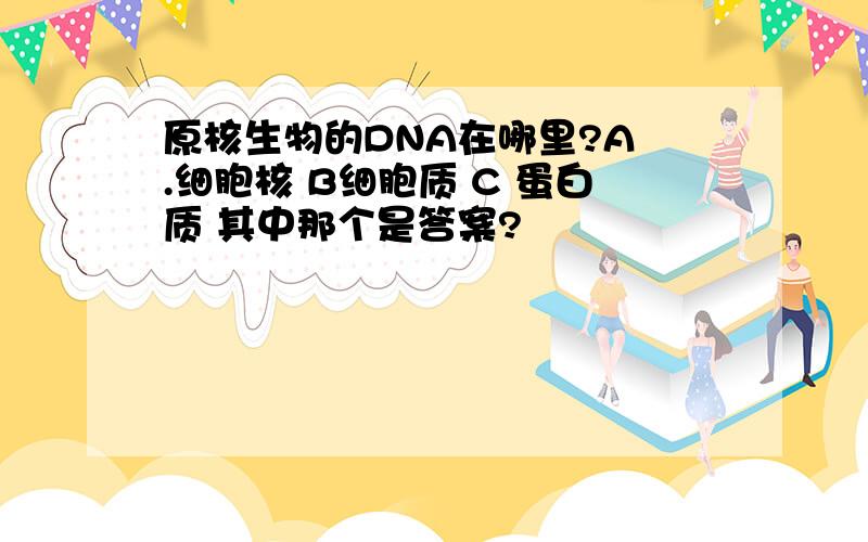 原核生物的DNA在哪里?A .细胞核 B细胞质 C 蛋白质 其中那个是答案?