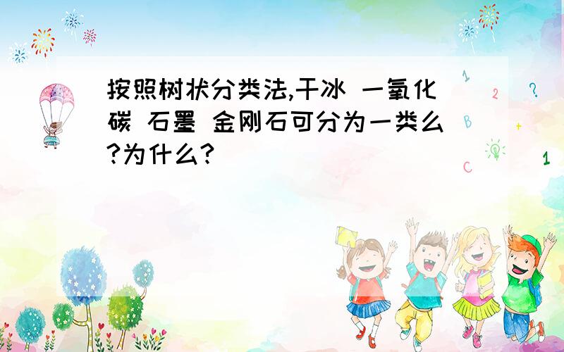 按照树状分类法,干冰 一氧化碳 石墨 金刚石可分为一类么?为什么?