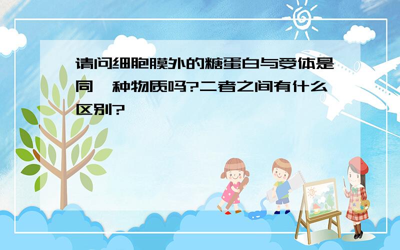 请问细胞膜外的糖蛋白与受体是同一种物质吗?二者之间有什么区别?