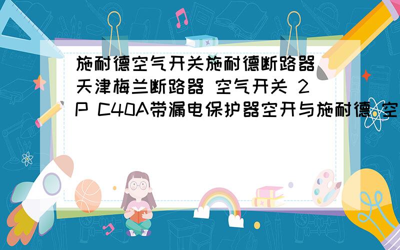 施耐德空气开关施耐德断路器 天津梅兰断路器 空气开关 2P C40A带漏电保护器空开与施耐德 空气开关 高性能 请问这个两个开关有什么区别,都是2p 40A的 两个价格不同 区别在什么地方