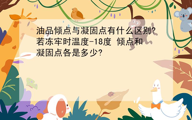 油品倾点与凝固点有什么区别?若冻牢时温度-18度 倾点和凝固点各是多少?