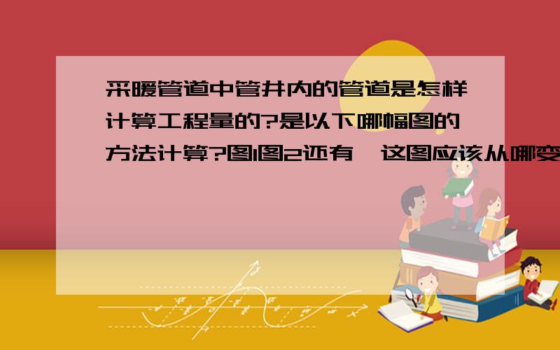 采暖管道中管井内的管道是怎样计算工程量的?是以下哪幅图的方法计算?图1图2还有,这图应该从哪变径?做安装预算的大师来给新手指点一二吧!