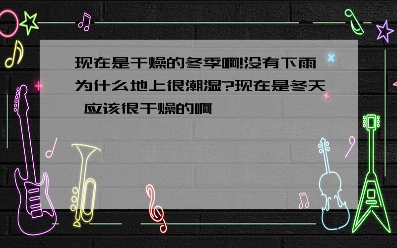 现在是干燥的冬季啊!没有下雨为什么地上很潮湿?现在是冬天 应该很干燥的啊