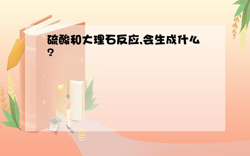 硫酸和大理石反应,会生成什么?