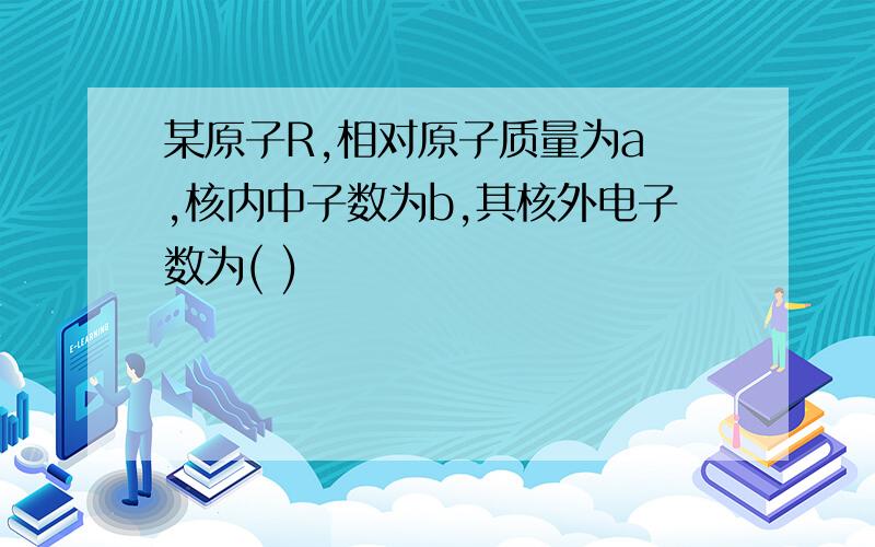 某原子R,相对原子质量为a ,核内中子数为b,其核外电子数为( )