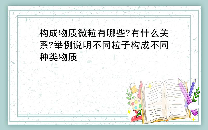 构成物质微粒有哪些?有什么关系?举例说明不同粒子构成不同种类物质