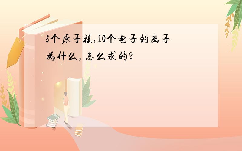 5个原子核,10个电子的离子为什么，怎么求的？