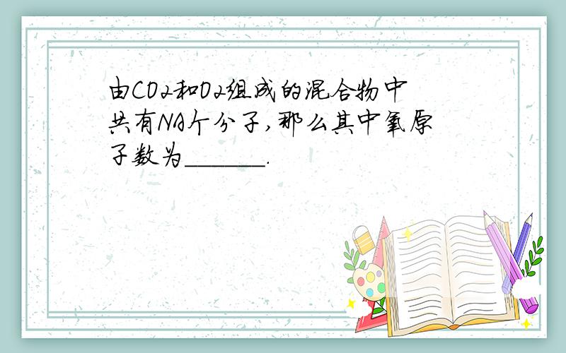 由CO2和O2组成的混合物中共有NA个分子,那么其中氧原子数为______.