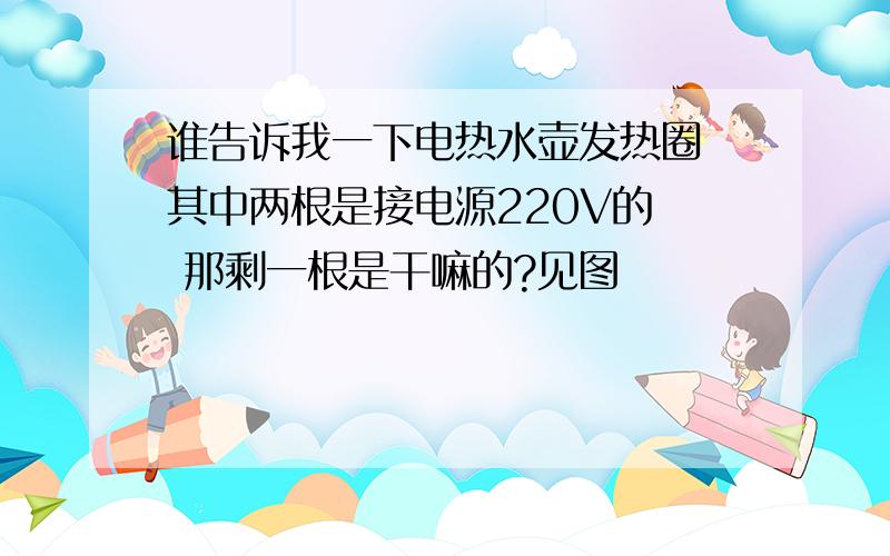 谁告诉我一下电热水壶发热圈 其中两根是接电源220V的  那剩一根是干嘛的?见图