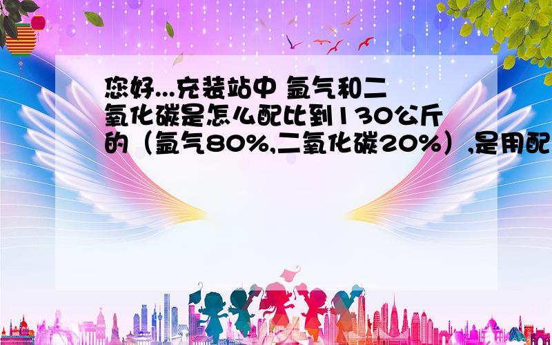 您好...充装站中 氩气和二氧化碳是怎么配比到130公斤的（氩气80%,二氧化碳20%）,是用配比柜吗?还是先充二氧化碳到一定量,再充氩气到130公斤?