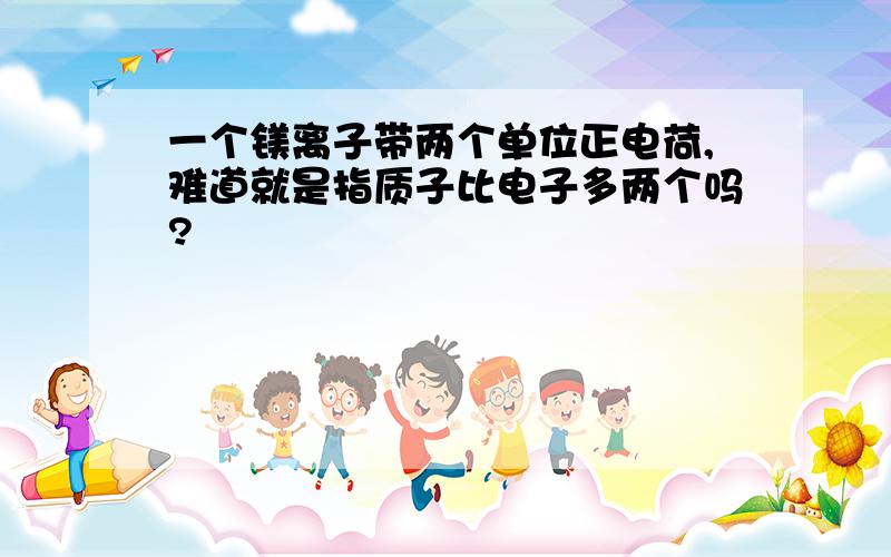 一个镁离子带两个单位正电荷,难道就是指质子比电子多两个吗?