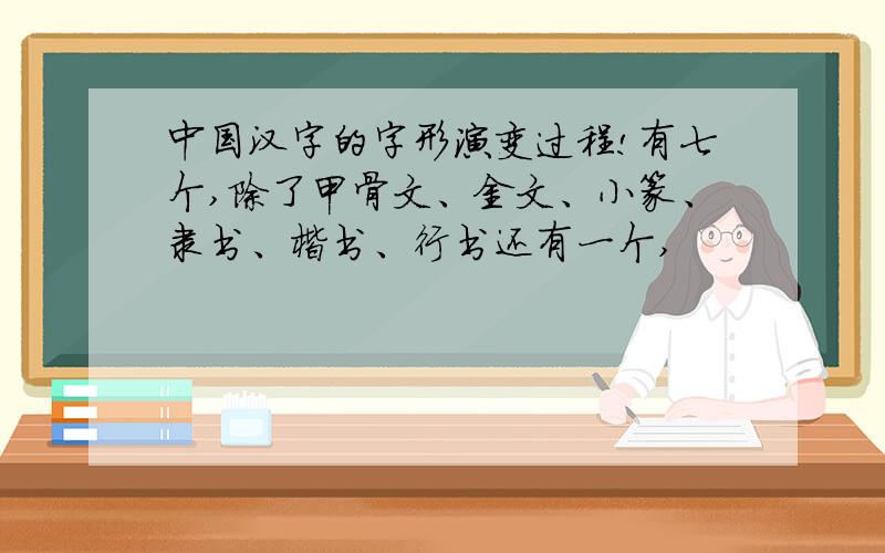 中国汉字的字形演变过程!有七个,除了甲骨文、金文、小篆、隶书、楷书、行书还有一个,