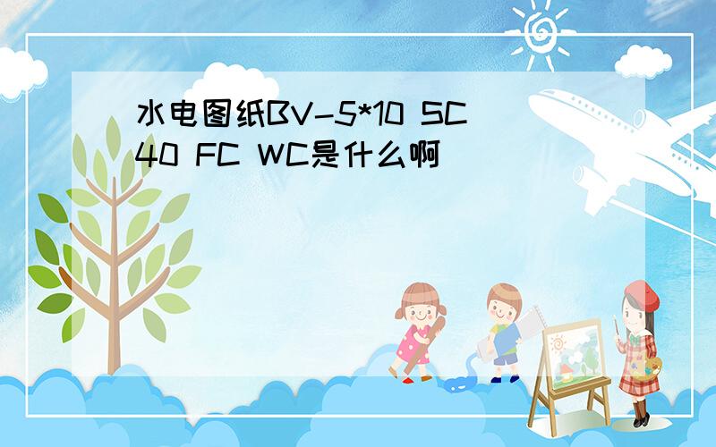 水电图纸BV-5*10 SC40 FC WC是什么啊