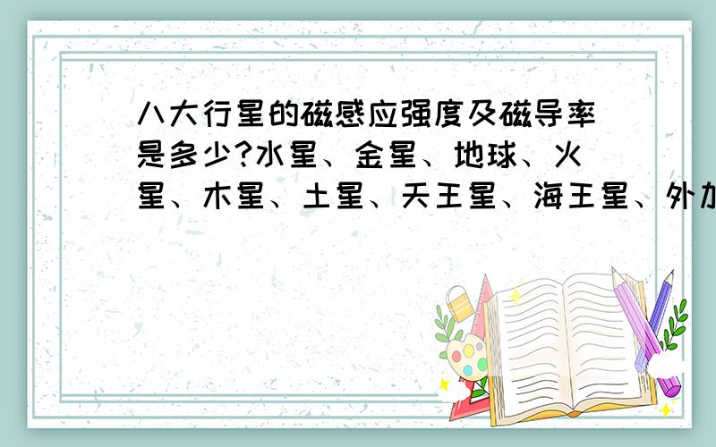 八大行星的磁感应强度及磁导率是多少?水星、金星、地球、火星、木星、土星、天王星、海王星、外加一个冥王星的磁感应强度及磁导率.最好附有可查阅到的信息链接或目录.