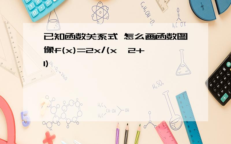 已知函数关系式 怎么画函数图像f(x)=2x/(x*2+1)