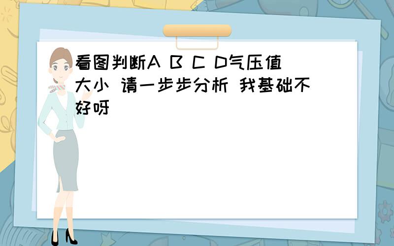 看图判断A B C D气压值大小 请一步步分析 我基础不好呀