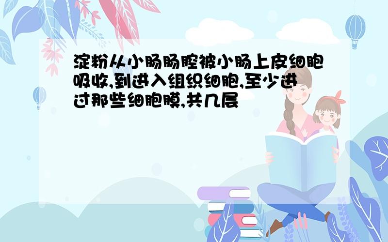 淀粉从小肠肠腔被小肠上皮细胞吸收,到进入组织细胞,至少进过那些细胞膜,共几层