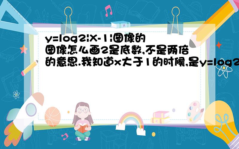 y=log2|X-1|图像的图像怎么画2是底数,不是两倍的意思.我知道x大于1的时候,是y=log2x向右平移一个单位,那么x小于1的时候呢?这个函数图像是关于什么对称的吗?还是其他什么的,