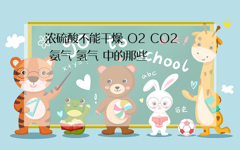 浓硫酸不能干燥 O2 CO2 氨气 氢气 中的那些