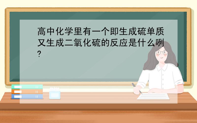 高中化学里有一个即生成硫单质又生成二氧化硫的反应是什么咧?