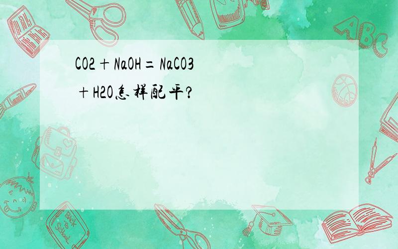 CO2+NaOH=NaCO3+H2O怎样配平?