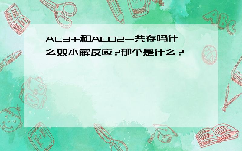 AL3+和ALO2-共存吗什么双水解反应?那个是什么?