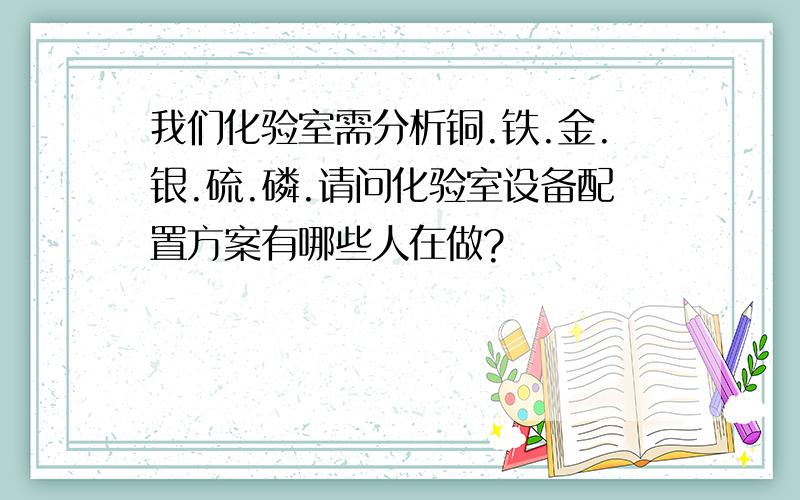 我们化验室需分析铜.铁.金.银.硫.磷.请问化验室设备配置方案有哪些人在做?