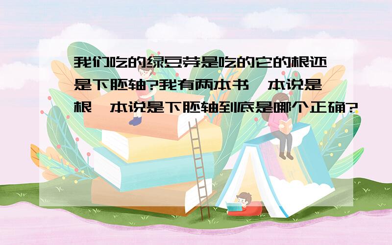 我们吃的绿豆芽是吃的它的根还是下胚轴?我有两本书一本说是根一本说是下胚轴到底是哪个正确?