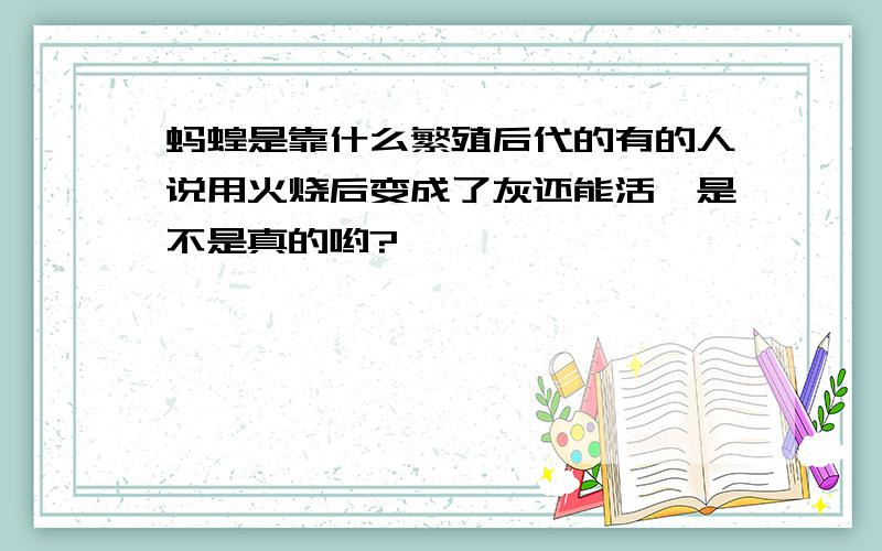 蚂蝗是靠什么繁殖后代的有的人说用火烧后变成了灰还能活,是不是真的哟?