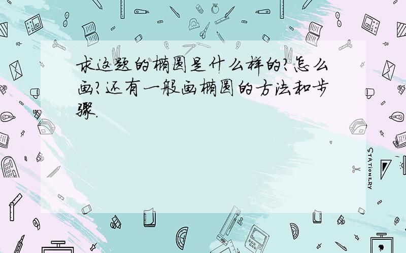 求这题的椭圆是什么样的?怎么画?还有一般画椭圆的方法和步骤.