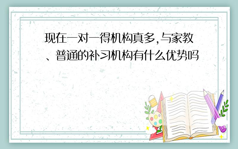 现在一对一得机构真多,与家教、普通的补习机构有什么优势吗