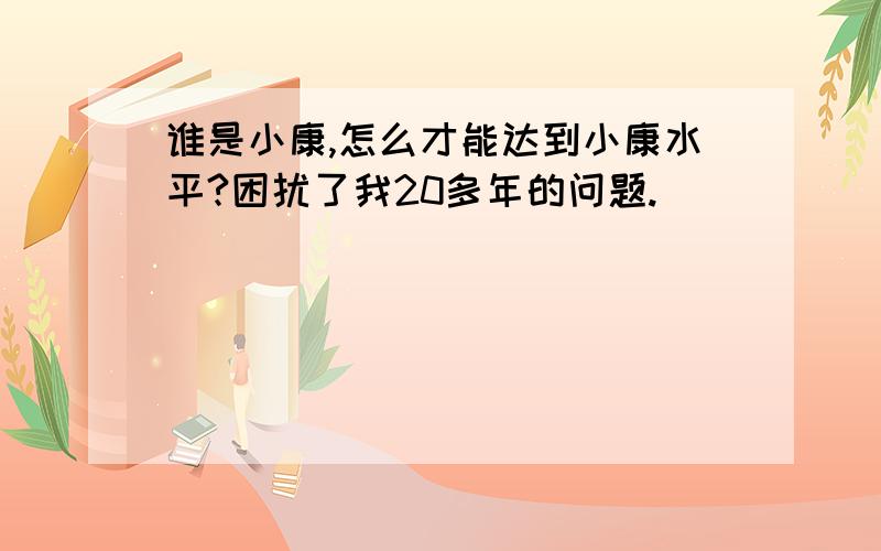 谁是小康,怎么才能达到小康水平?困扰了我20多年的问题.