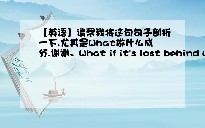 【英语】请帮我将这句句子剖析一下.尤其是What做什么成分.谢谢、What if it's lost behind words I could never find?Maybe it's time for miracles