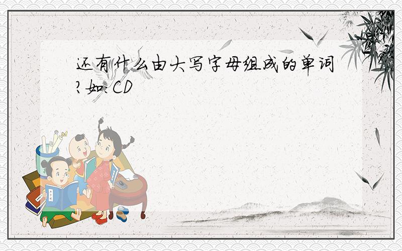 还有什么由大写字母组成的单词?如:CD