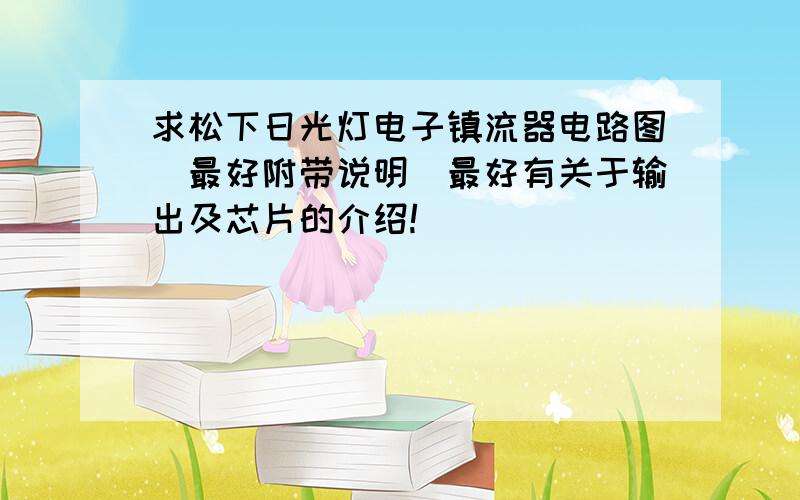 求松下日光灯电子镇流器电路图（最好附带说明）最好有关于输出及芯片的介绍!