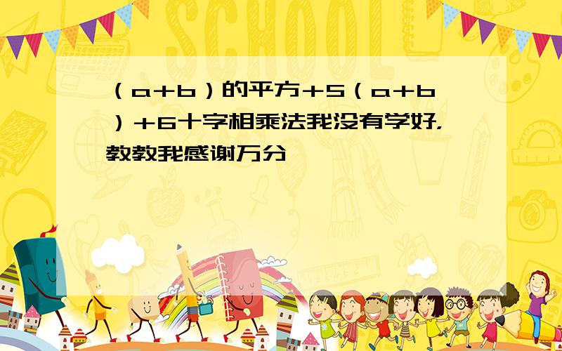 （a＋b）的平方＋5（a＋b）＋6十字相乘法我没有学好，教教我感谢万分