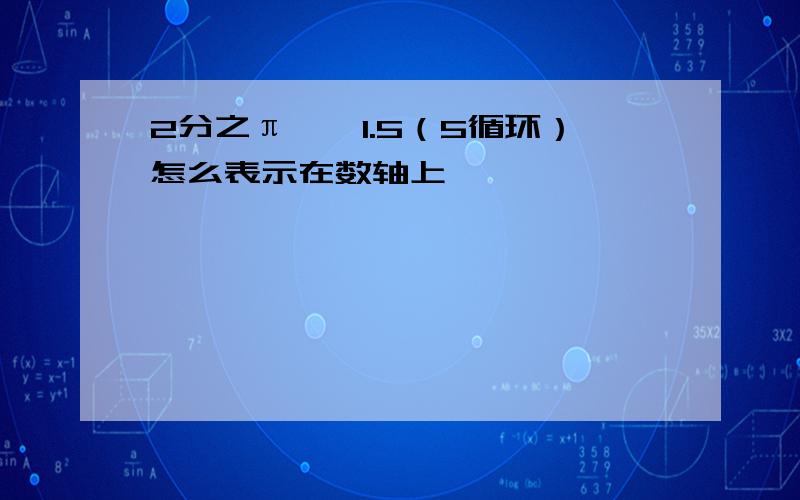 2分之π,﹣1.5（5循环）怎么表示在数轴上