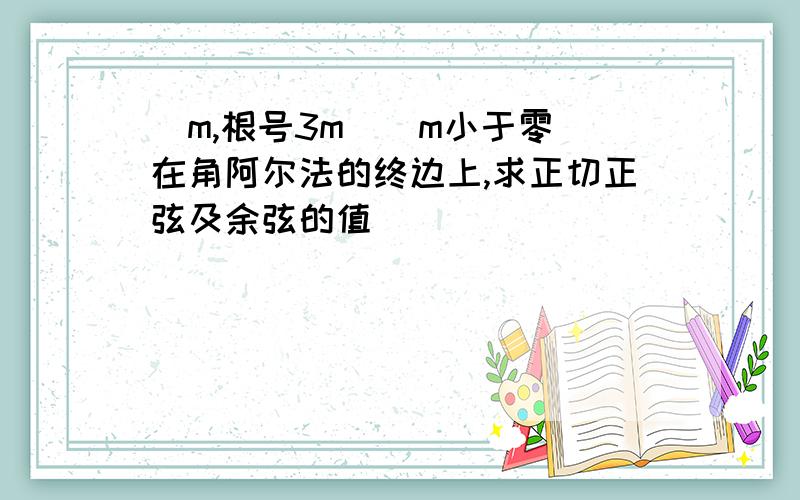 (m,根号3m)(m小于零)在角阿尔法的终边上,求正切正弦及余弦的值