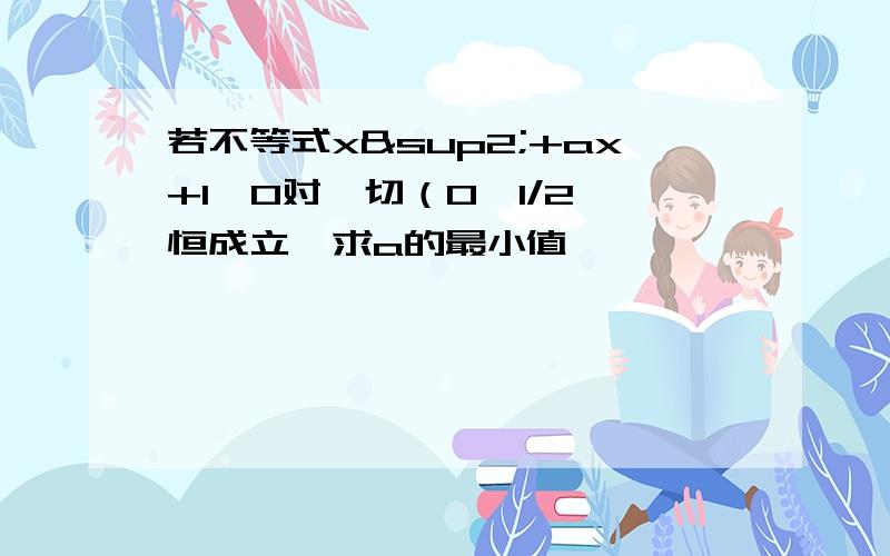 若不等式x²+ax+1＜0对一切（0,1/2】恒成立,求a的最小值