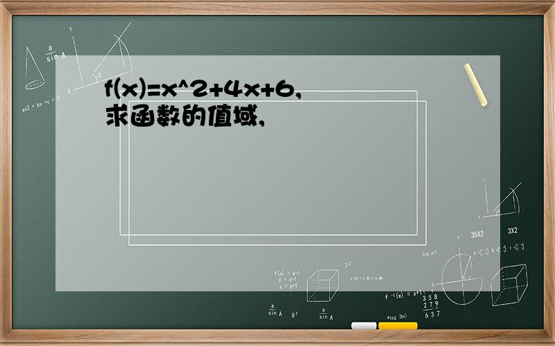 f(x)=x^2+4x+6,求函数的值域,