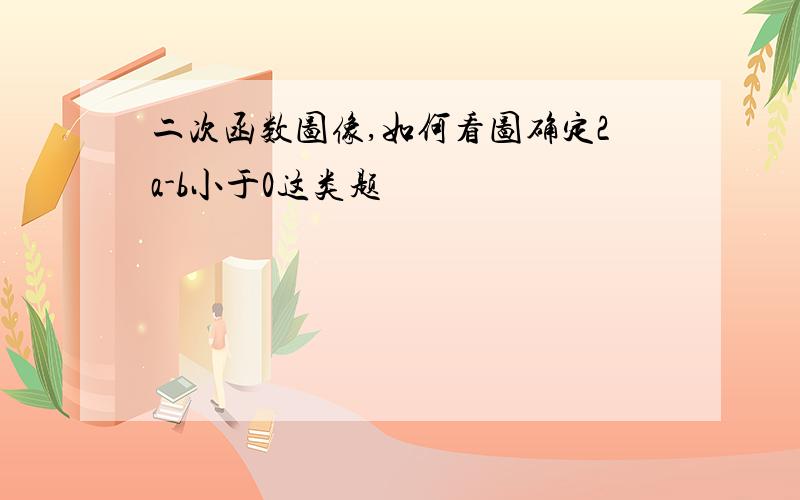 二次函数图像,如何看图确定2a-b小于0这类题