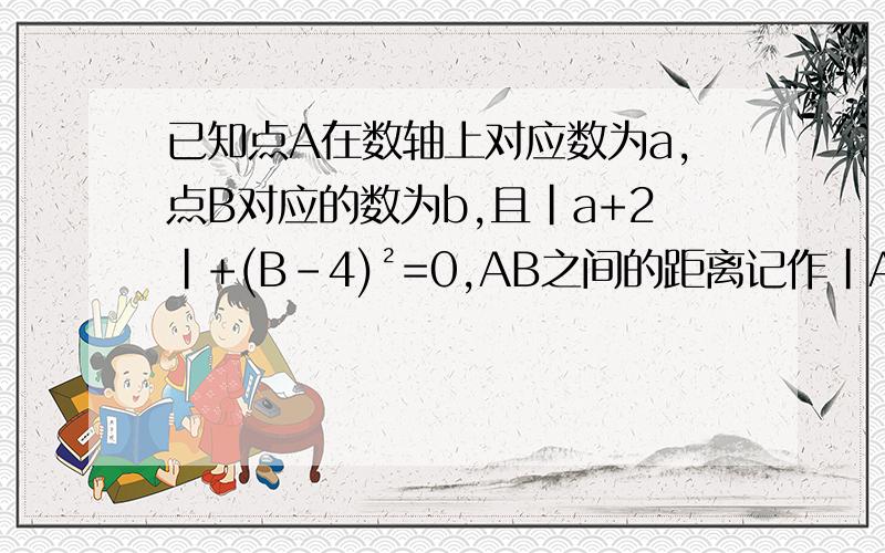 已知点A在数轴上对应数为a,点B对应的数为b,且|a+2|+(B-4)²=0,AB之间的距离记作|AB|,定义：|AB|=|a-b|.（1）求线段AB的长|AB|；（2）设点P在数轴上对应的数为x,当|PA|+|PB|=8时,求x的值；（3）若点P在