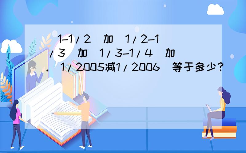 (1-1/2)加（1/2-1/3）加（1/3-1/4）加.（1/2005减1/2006）等于多少?